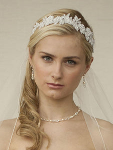 Lace Bridal Headband with Meticulous Edging - La Bella Bridal Accessories