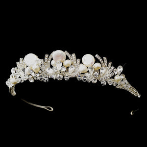 Freshwater Pearl Crystal Headband - La Bella Bridal Accessories