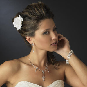 Rose Bridal Flower Hair Clip - La Bella Bridal Accessories
