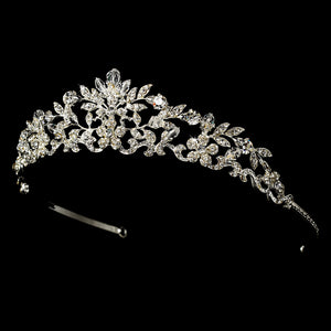 Vintage Inspired Swarovski Crystal Wedding Tiara - La Bella Bridal Accessories