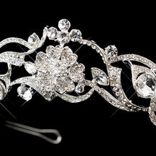 Gorgeous Crystal Floral Flower Swirl Bridal Tiara Headpiece