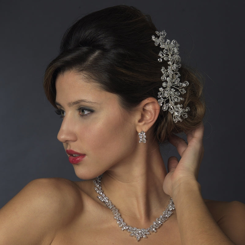 Whimsical Delicate Beautiful Swarovski Crystal Bridal Hair Comb