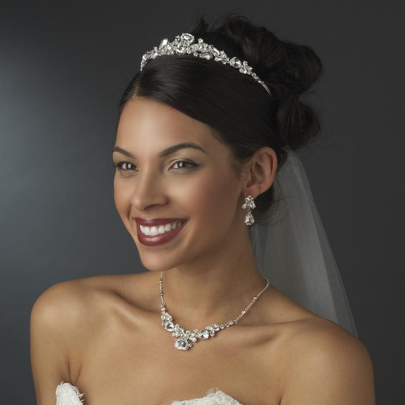 Fantastic Shining Crystal Bridal Tiara - La Bella Bridal Accessories