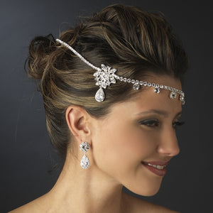 Kim K Inspired Crystal Necklace & Crystal Dangle CZ Teardrop Earrings
