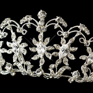Crystal Sun flower Wedding Tiara Headpiece - La Bella Bridal Accessories
