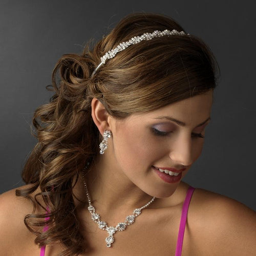 Crystal Bridal Braid Headband - La Bella Bridal Accessories