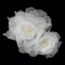 Silky Organza Bridal Flower Headpiece Hair Comb - La Bella Bridal Accessories