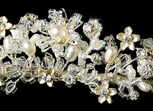 freshwater pearl, crystal wedding tiara, swarovski wedding headband, swarovski bridal tiara, crystal bridal crown, freshwater pearl crystal  tiara