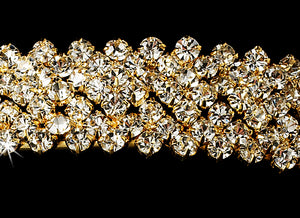 Gold or Silver Plated Austrian Crystal Wedding Headband - La Bella Bridal Accessories
