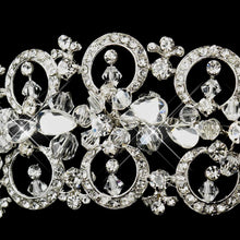 Silver Retro Crystal Wedding Tiara Headpiece - La Bella Bridal Accessories