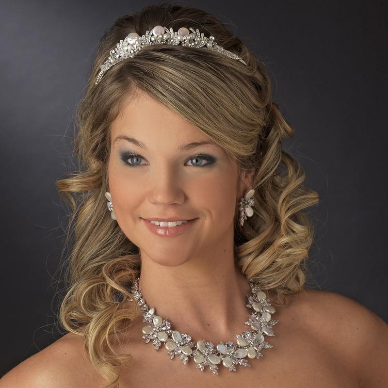 Freshwater Pearl Crystal Headband - La Bella Bridal Accessories