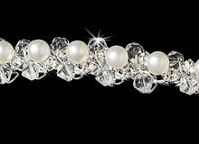 Dainty Silver Plated Swarovski Crystal Bridal Headband