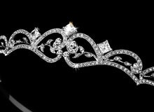 Antique Silver Bridal Tiara - La Bella Bridal Accessories