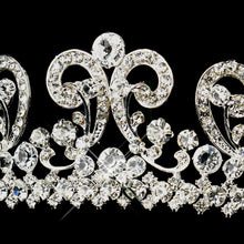 Silver Crystal Swirl Bridal Tiara Headpiece Headpiece - La Bella Bridal Accessories