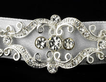Vintage Ribbon Bridal Headband with Rhinestone Accents - La Bella Bridal Accessories