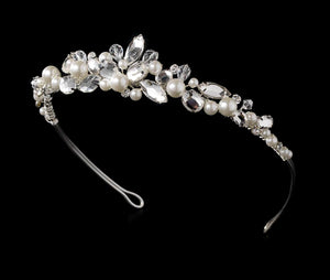 Swarovski Crystal & Natural Pearl Bridal Tiara