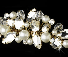 Swarovski Crystal & Natural Pearl Bridal Tiara