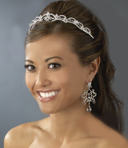 Antique Silver Bridal Tiara - La Bella Bridal Accessories