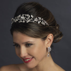 Vintage Inspired Pearl and Crystal Wedding Headband - La Bella Bridal Accessories