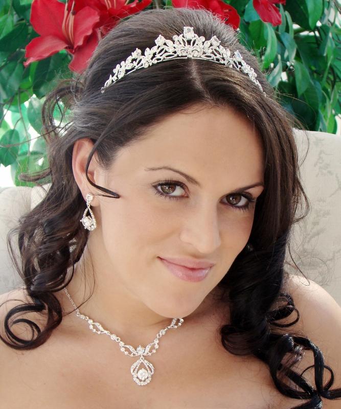 Beautiful Crystal Bridal Tiara - La Bella Bridal Accessories