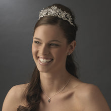 Vintage Inspired Silver Crystal Wedding Tiara Crown - La Bella Bridal Accessories