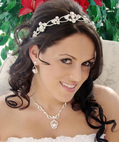 Stunning Crystal Swirl Wedding Headpiece - La Bella Bridal Accessories
