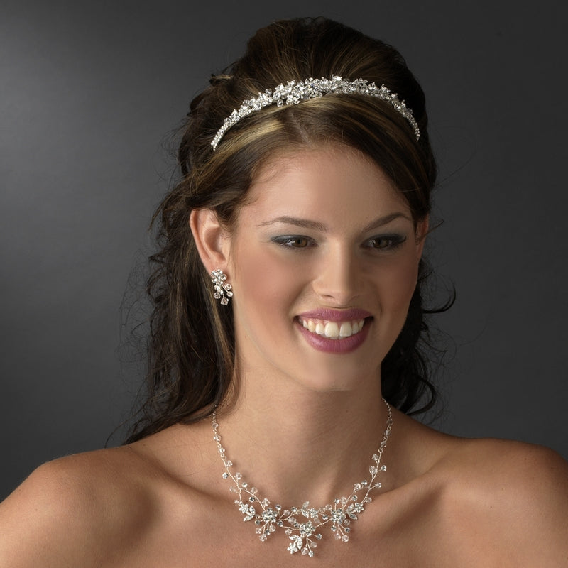 Gorgeous Swarovski Crystal Bridal Silver Headband