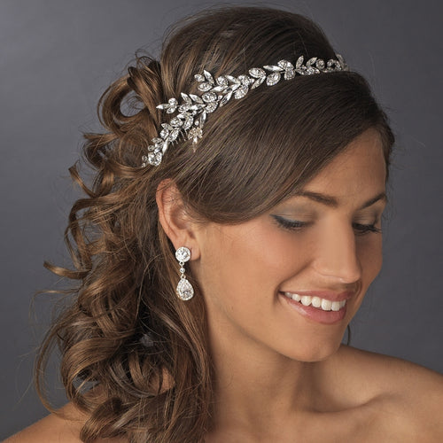 crystal bridal headband, crystal bridal hair band, crystal wedding headband, wedding headband, bridal headband, Boho, Bohemian, forehead headband, frontlet bridal headpiece, crystal forehead headband