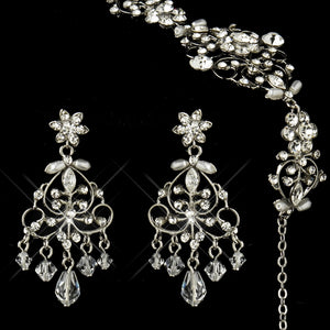 Cheap Classic Silver Color Wedding Jewelry Sets Bridal Zircon