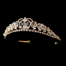 swarovski crystal heart tiara, tiaras, light gold, golden, gold tiara, swarovski tiara, swarovski, bridal tiara, swarovski crystal tiara, swarovski wedding tiara, golden crystal crown, gold bridal crown